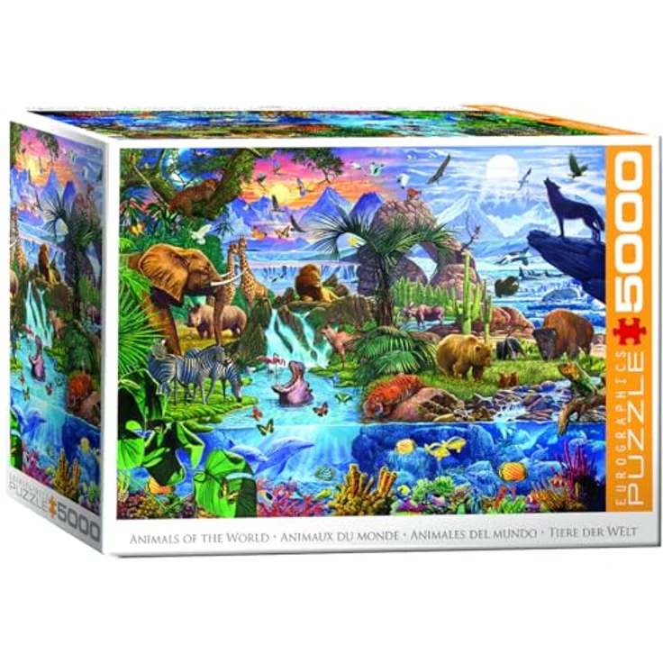 EuroGraphics Weltwunder 5000 Teile Puzzle, 48,9 x 67,3 cm, aus hochwertigem blauen Karton, 100 % recycelbar