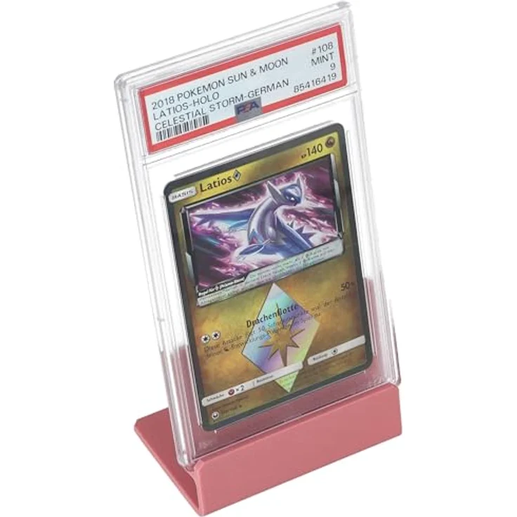 Feldherr 5er Set Kartenständer rosé für Graded Cards & Slabs, stabiler Kunststoff, optimaler Präsentationswinkel 10° – Bild 2