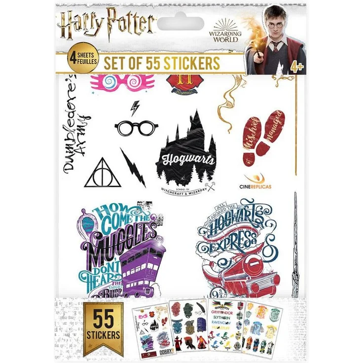 Cinereplicas Harry Potter Sticker Set Symbols, Offiziell lizenziert, 55-tlg, bunt – Bild 1