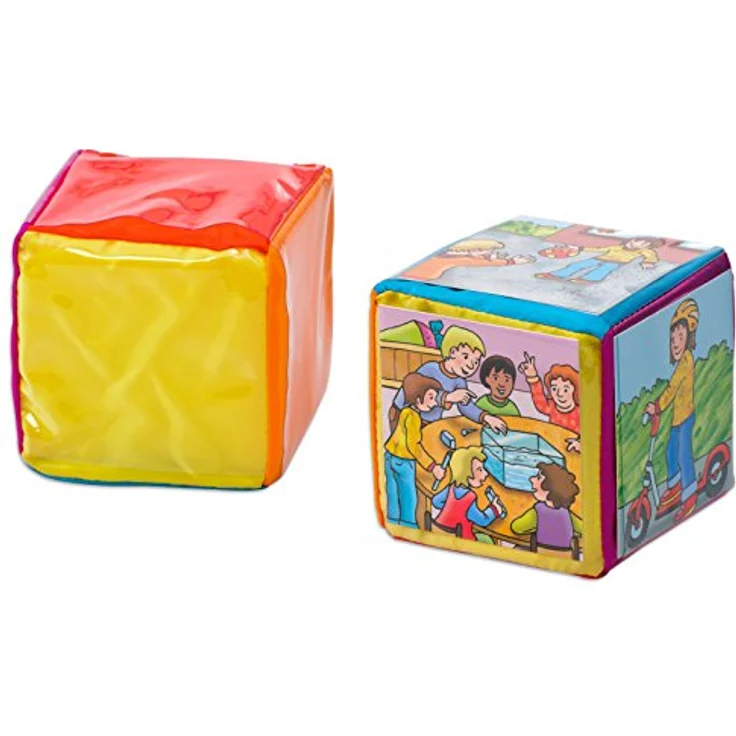 Betzold Pocket Cube, Mehrfarbiger Kinder Lernwürfel für 9 cm Karton, Ideal für bewegtes Lernen und selbstgestaltbare Karten – Bild 1