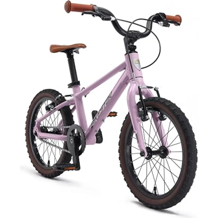 BIKESTAR Leichtgewicht 6 kg Kinder Fahrrad Aluminium ab 4 Jahre | 16 Zoll mit Bremse für Jungen und Mädchen | Lila – Bild 1