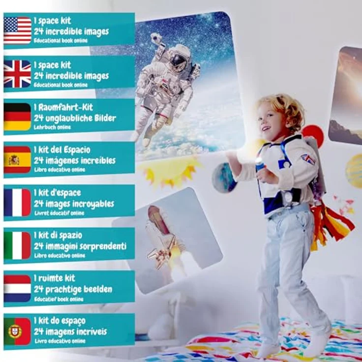 Science4you Weltraum Taschenlampe, Planetarium Projektor mit Planeten des Sonnensystems, lehrreiches Spielzeug für Kinder ab 4 Jahren – Bild 2