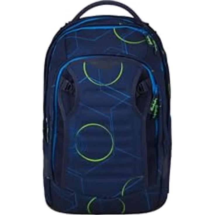 Satch match plus Schulrucksack, ergonomisch, erweiterbar auf 35 Liter mit Fronttasche Blue Tech - Dunkelblau – Bild 1