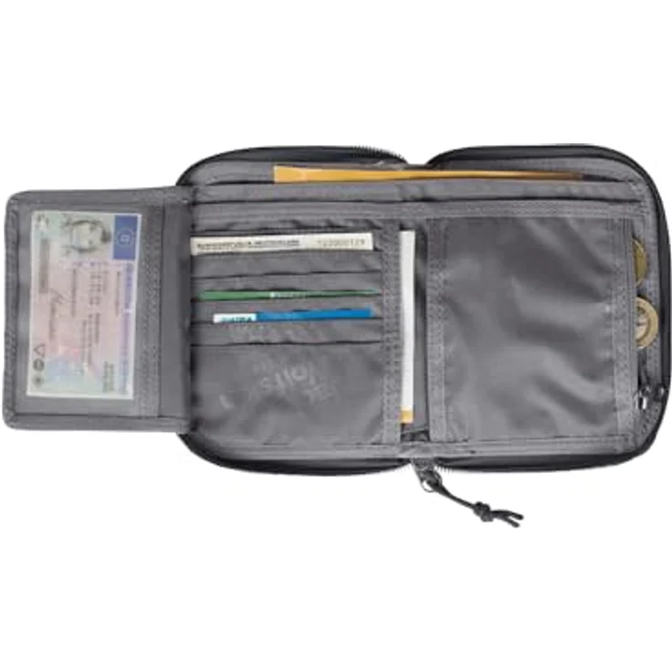 Jack Wolfskin Geldbörse Konya Wallet Black, Kinderportemonnaie aus robustem ARMATECH PLUS 600D-Gewebe – Bild 4