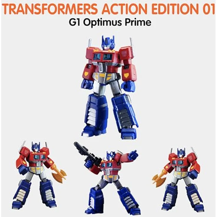 BLOKEES Transformers Classic Class G1 Optimus Prime Modell, 18 cm hoch, mit Ionenblaster, Energon-Axt und Jetpack, leuchtende Augen – Bild 2