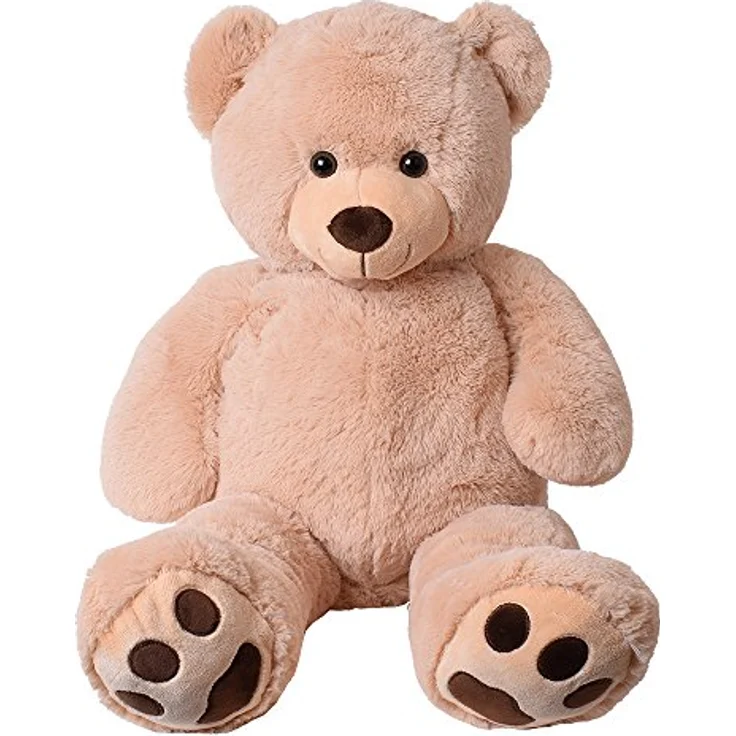 TE-Trend XXL Teddybär Plüschtier 100cm - Kuscheliger Riesen Teddy mit gestickten Tatzen für Kinder und Erwachsene - Braun – Bild 4