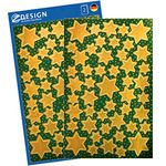AVERY Zweckform 96 Aufkleber Weihnachten Sterne gold (Made in Germany, Weihnachtssticker Glanzpapier)