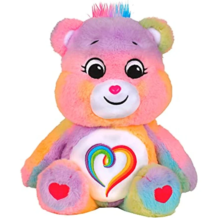 Care Bears Togetherness Bear 22077, 35 cm Plüsch Kuscheltier mit herzförmigem Abzeichen, Sammelbar und perfekt für Kinder ab 4 Jahren – Bild 2