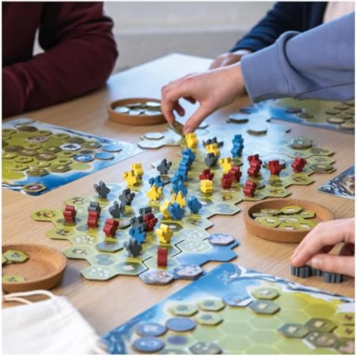 Game Factory Neuland, strategisches Familienspiel für 2-4 Spieler, taktisches Brettspiel ab 10 Jahren mit variablem Spielplan – Bild 5