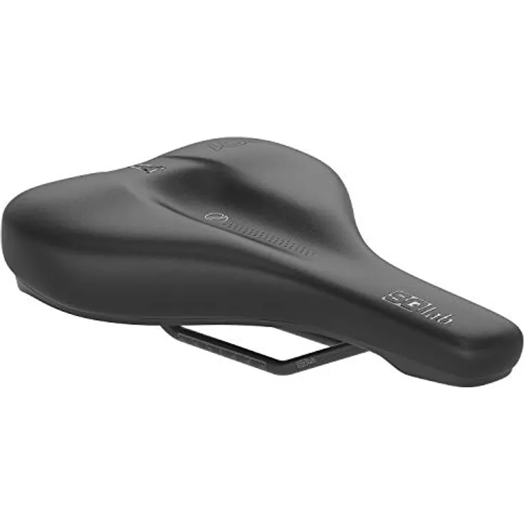 SQlab Unisex – Erwachsene 601 Ergolux Trekking Fahrradsattel, Schwarz, 14 cm