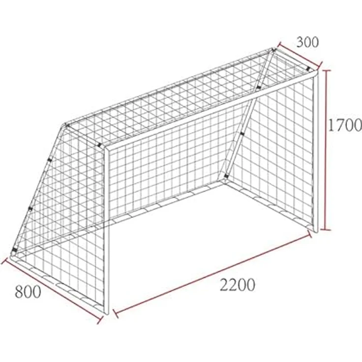 AXI Kylian Fußballtor 220 x 170 cm in Anthrazit für den Garten | Fussball Tornetz aus Metall mit Bodenverankerung | Fußball Tor für Kinder & Erwachsene. – Bild 4