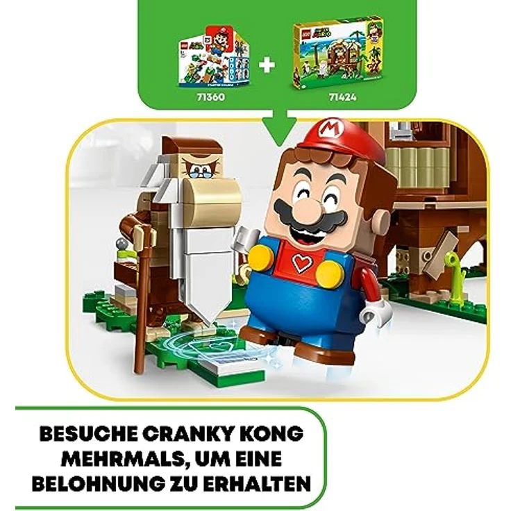 LEGO 71424 Super Mario Donkey Kongs Baumhaus – Erweiterungsset, Konstruktionsspielzeug zum Kombinieren mit Mario, Luigi, oder Peach Starterset und Cranky Kong Figur - Preisvergleich – Bild 4