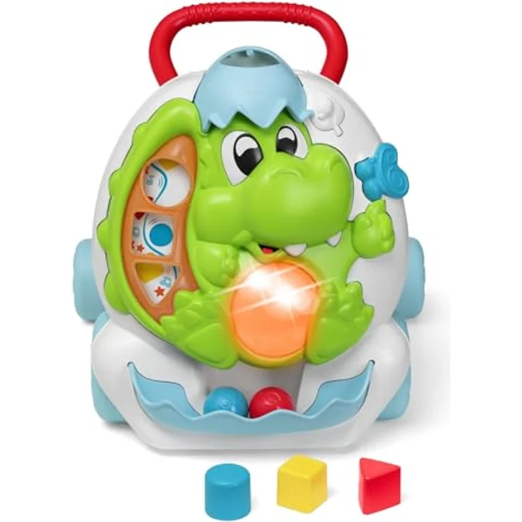 Chicco Dino Lauflerner First Steps, Dinosaurier geformt Toddler's mit elektronischem Activity Center, mit Lichtern und Geräuschen, große Räder für mehr Stabilität, ergonomischer Lenker – Bild 2
