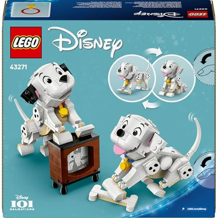 LEGO Disney Classic 43271, Die Welpen Lucky und Penny aus 101 Dalmatiner, Bausatz mit 268 Teilen für Kinder ab 6 Jahren, Mehrfarbig – Bild 8