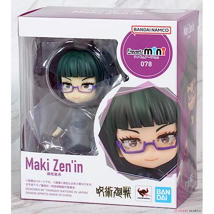 Bandai Tamashii Nations Jujutsu Kaisen Figurine Figuarts Mini Maki Zen'in, Actionfigur 9 cm mit Zubehör in Fensterbox – Bild 4