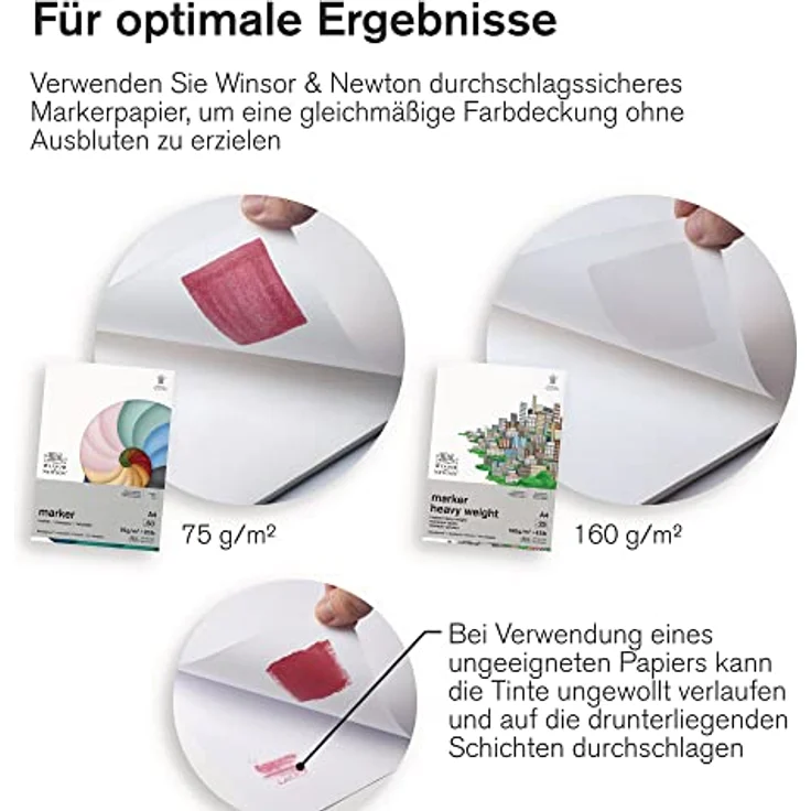 Winsor & Newton ProMarker 0290115, Professioneller Layoutmarker mit 2 Spitzen, fein und breit, Set Hauttöne 2, 6 Farben für Zeichnungen und Design – Bild 5