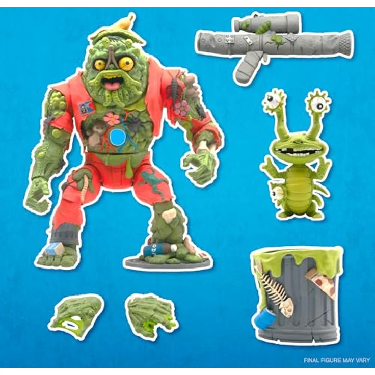 Super7 Teenage Mutant Ninja Turtles Ultimates: Muckman & Joe Actionfigur, 17,8 cm hoch, PVC, inkl. 3 Zubehörteile, limitierte Auflage – Bild 5