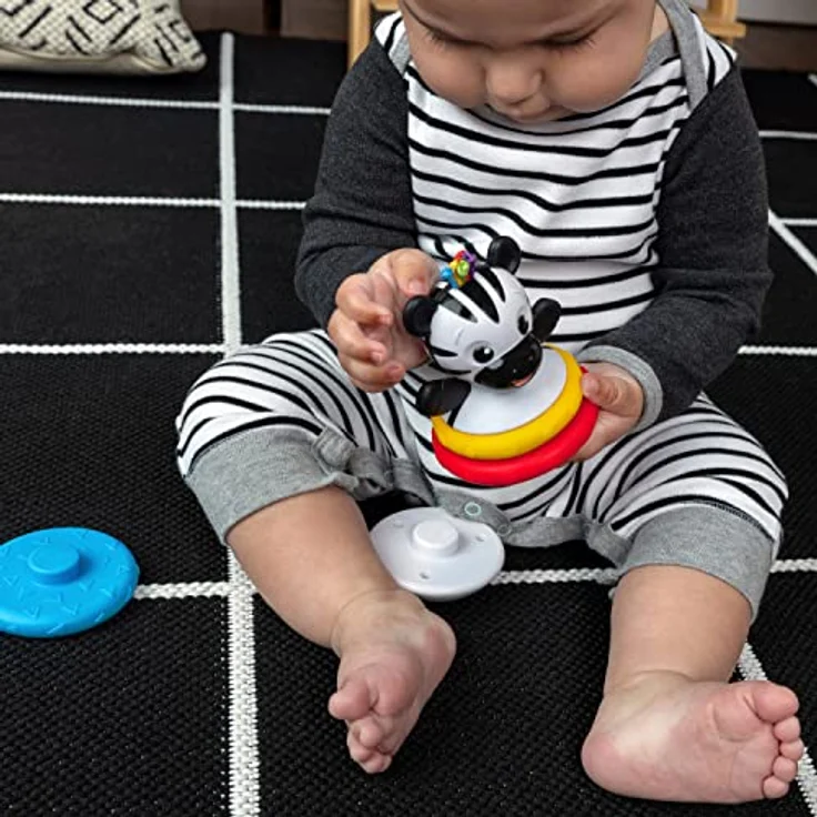 Baby Einstein Stack & Wobble Zen BPA-freies Beißring Spielzeug für das Lernen von Ursache und Wirkung, Kleinkinder ab 3 Monaten, bunt – Bild 4