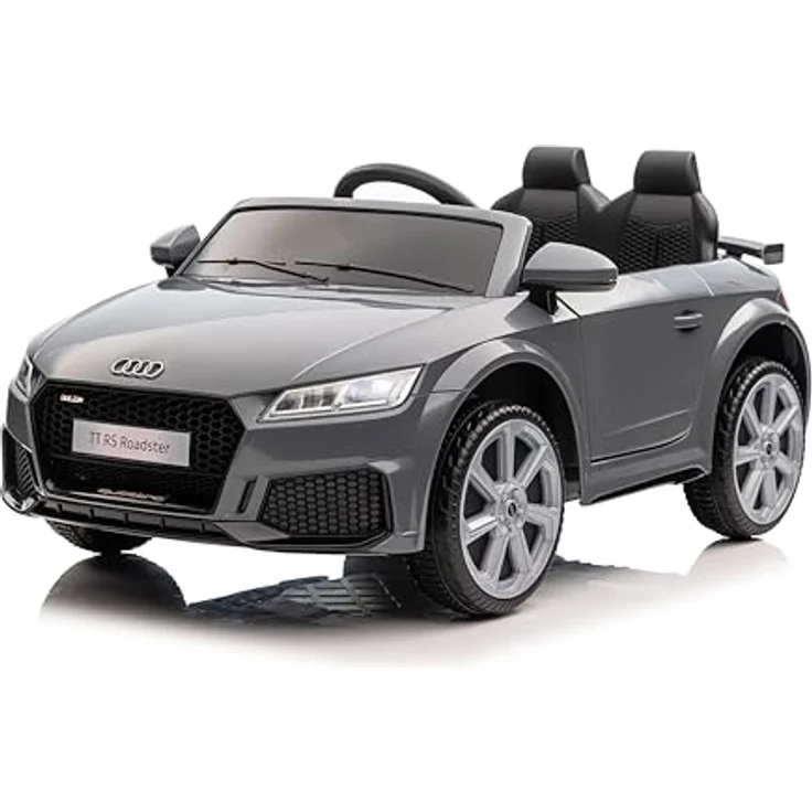FINOOS Kinder elektroauto A.U.D.I. TTRS 12V Elektroauto für Kinder mit Fernbedienung 2,4GHz, Akku: 12V, 4,5Ah, 2 x Motor 30 Watt in Grau – Bild 2