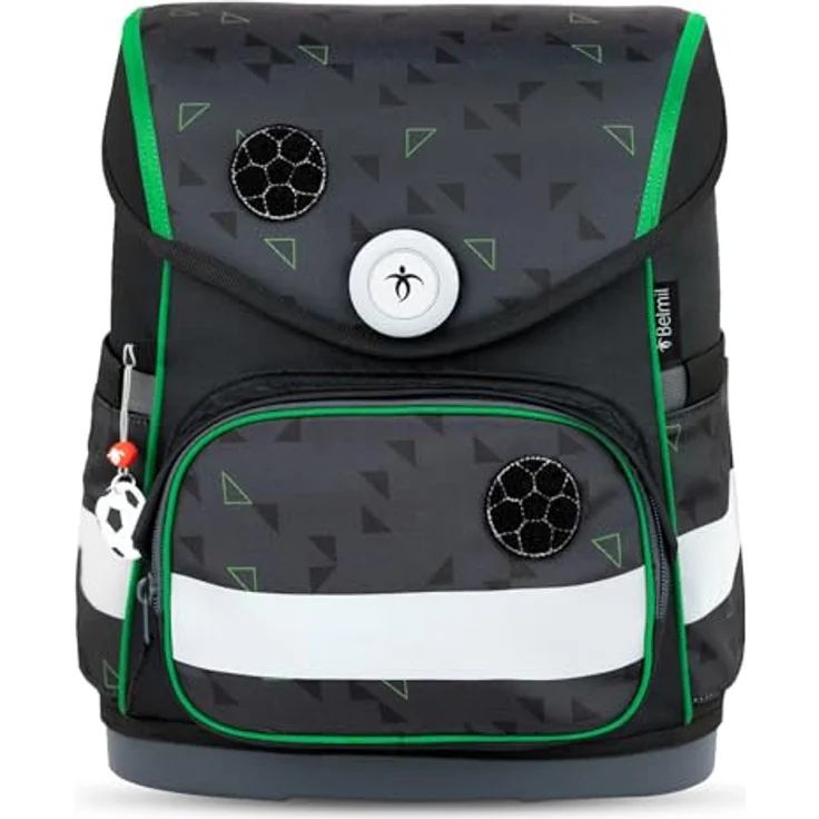 Belmil Compact mit Patches, 5-teiliges Schulranzen Set mit Brustgurt, DIN A4 geeignet, 19 L Volumen, Striker X – Bild 5