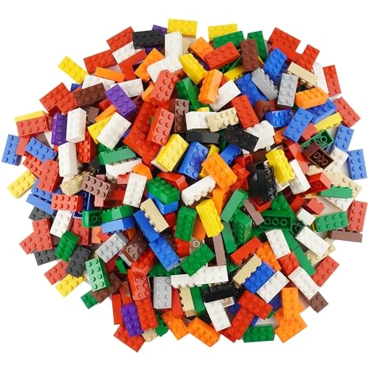 Stein-Experte Lego® Classic 2x4 Bausteine, 100 Stück bunte Grundsteine – Konstruktionsspielzeug für Kinder ab 3 Jahren, fördert Kreativität & Motorik