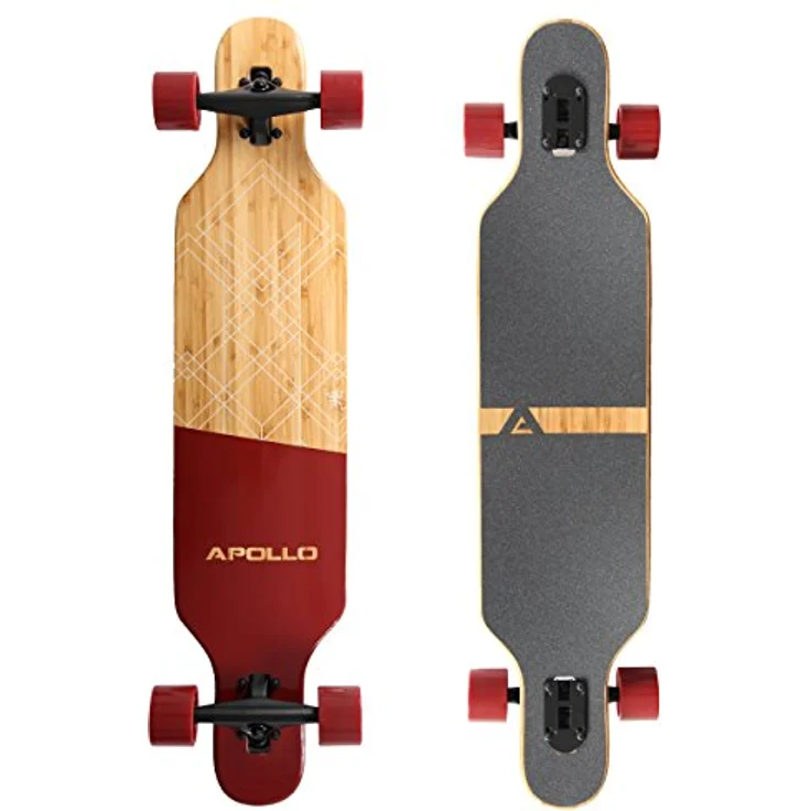 Apollo Longboard Bali Special Edition Komplettboard mit High Speed ABEC Kugellagern, Drop Through Freeride Skaten Cruiser Boards – Bild 1