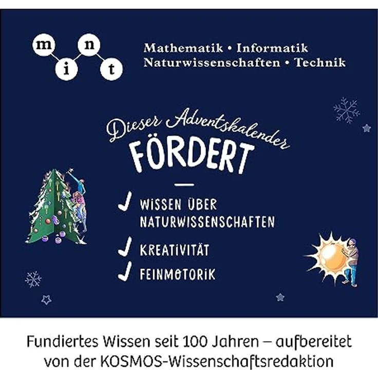 KOSMOS 661076 Experimentierkasten Adventskalender 2023, Die schönsten Experimente zur Weihnachtszeit, in 5 Min, für Kinder ab 8-12 Jahre, Spielzeug-Adventskalender, Science Adventskalender – Bild 5