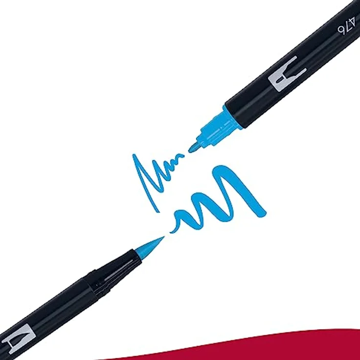 TOMBOW Filzstift Aquarellierbarer 12er-Set, Primärfarben, flexible Pinselspitze – Bild 3