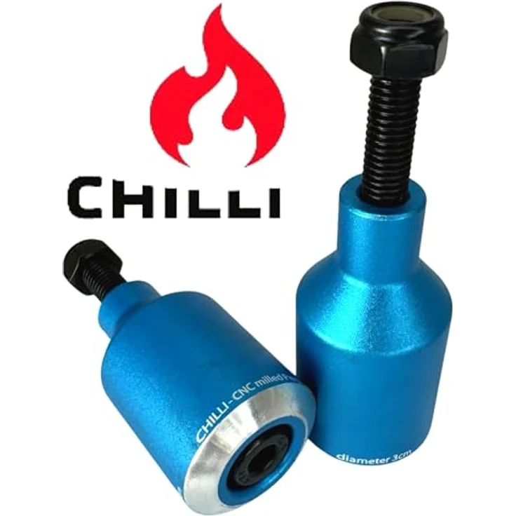 Chilli Stuntscooter Chilli Pro Rockets Stunt-Scooter Pegs Tret Roller Grind Stangen Blau, Aluminium Pegs für Park Rider, passend für verschiedene Chilli Modelle – Bild 4