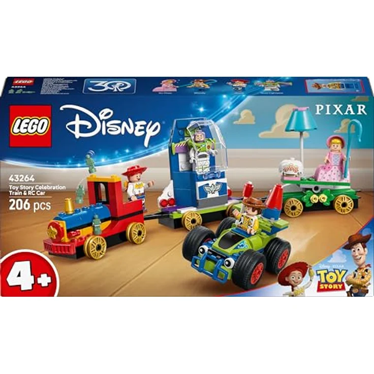 LEGO Disney Pixar 43264 Partyzug und Auto RC aus Toy Story, Bausatz mit 206 Teilen, inkl. Woody, Jessie, Porzellinchen und Buzz Lightyear, mehrfarbig – Bild 9