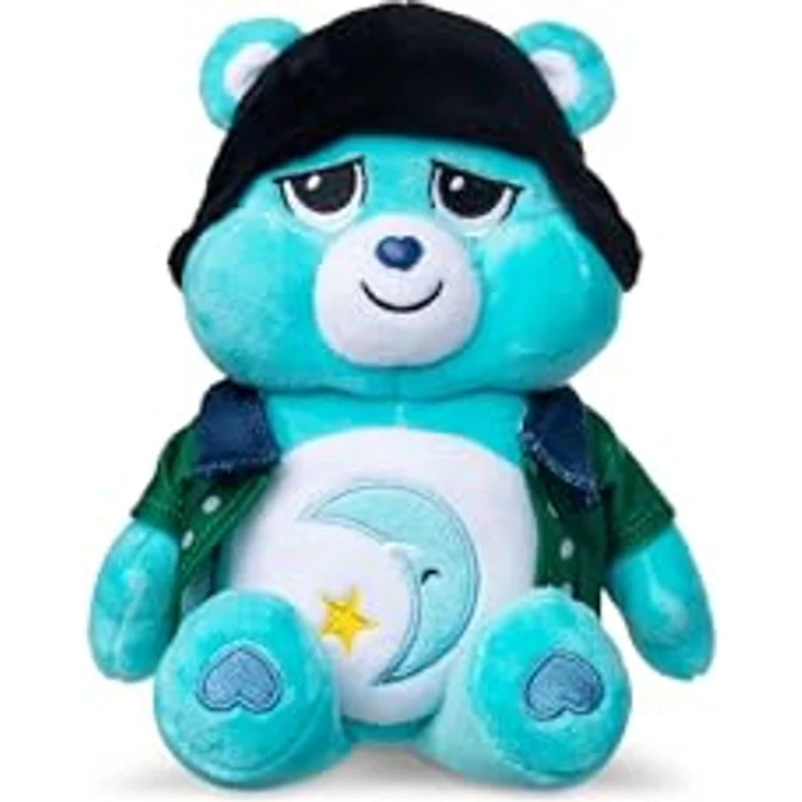 Basic Fun Care Bears x Stranger Things Bedtime Bear, Mike Plüschfigur 22 cm, Limited Edition Sammlerstück für Stranger Things-Fans – Bild 1