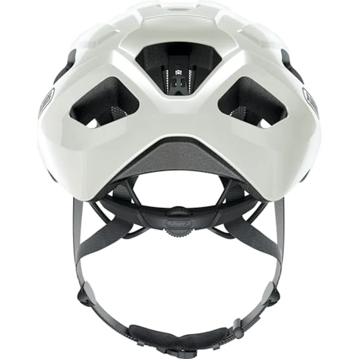 ABUS Rennradhelm Macator - sportiver Fahrradhelm für Einsteiger - auch für Zopfträger/-innen - für Damen und Herren - Weiß Glänzend, Größe L – Bild 4