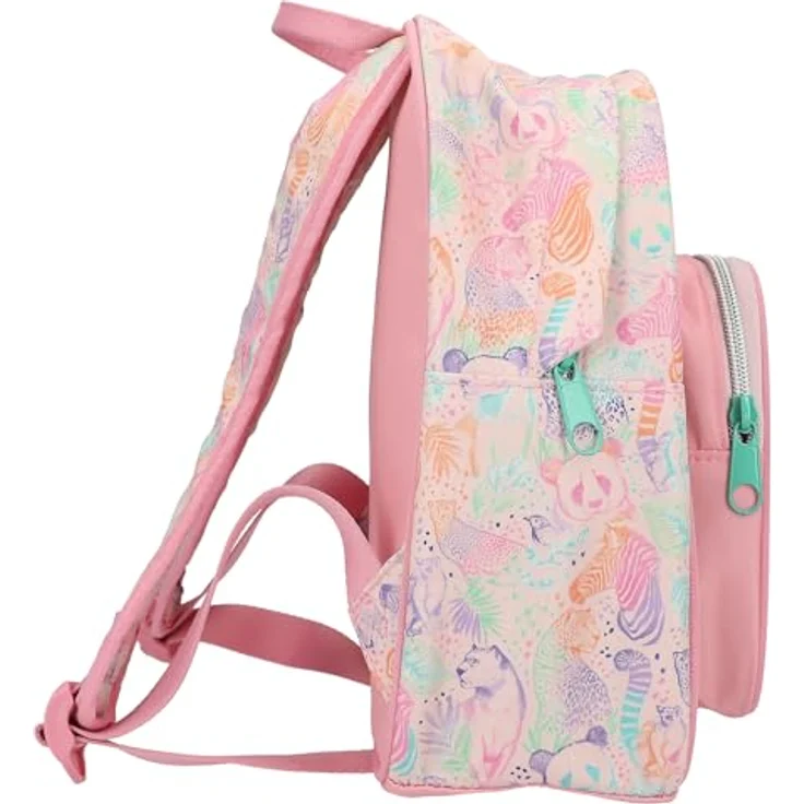 Depesche TOPModel Rucksack WILD, Kindergarten-Rucksack mit Glitzer-Fronttasche, rosa, 28 cm hoch – Bild 3