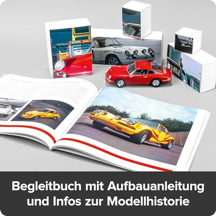 Franzis 67247 Porsche 911 Build Your Legend, detailgetreuer Modellbausatz 1:24 mit Soundmodul, LED-Beleuchtung und Begleitbuch, weiß – Bild 4