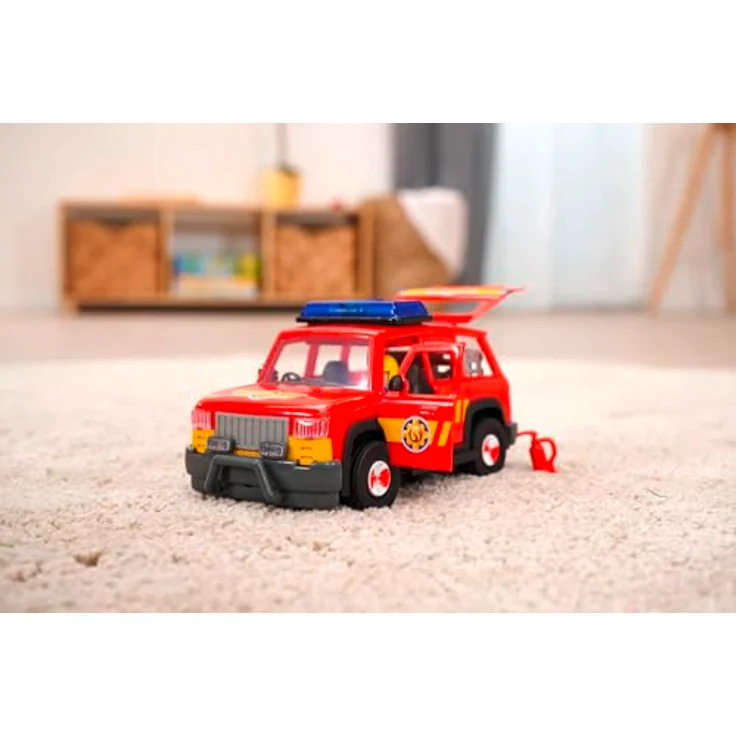 Simba Sam First Responder Fahrzeug, rotes Einsatzfahrzeug mit Licht, Sound und Zubehör, 19 cm – Bild 8