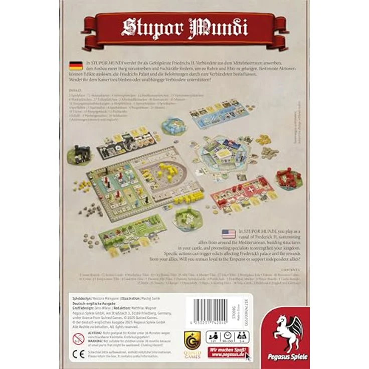 Pegasus Spiele Stupor Mundi, Brettspiel für Experten, strategische Entscheidungen und komplexe Spielmechaniken – Bild 4