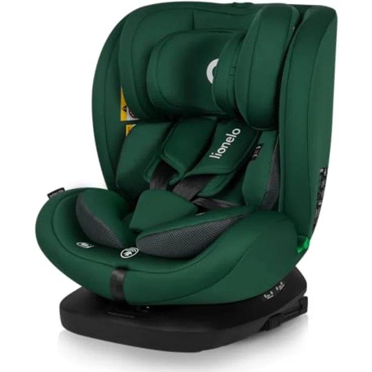 lionelo Autokindersitz BASTIAAN I-SIZE, i-Size / 0-36 kg / Isofix + Top Tether, ab Geburt bis 12 Jahre, Memory Foam, schwarz – Bild 7