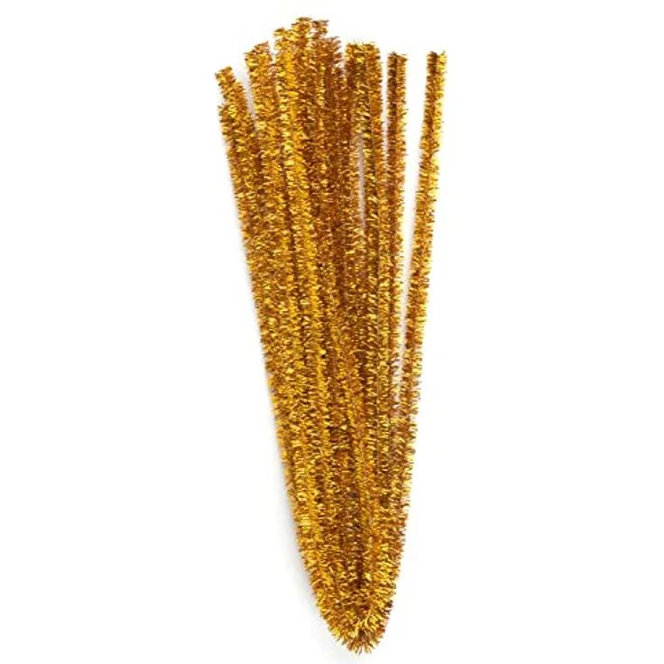 Metallic-Chenilledraht gold, 10 Stück a 50cm - Preisvergleich