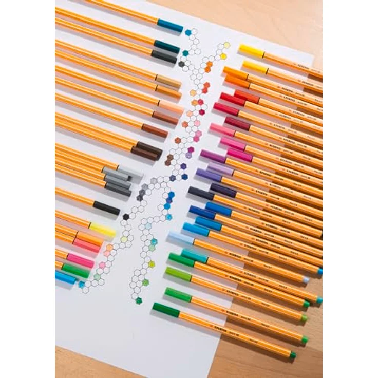 STABILO point 88 Fineliner, 25er Set farbsortiert, 0,4 mm Spitzenbreite, wischfest, Made in Germany – Bild 9