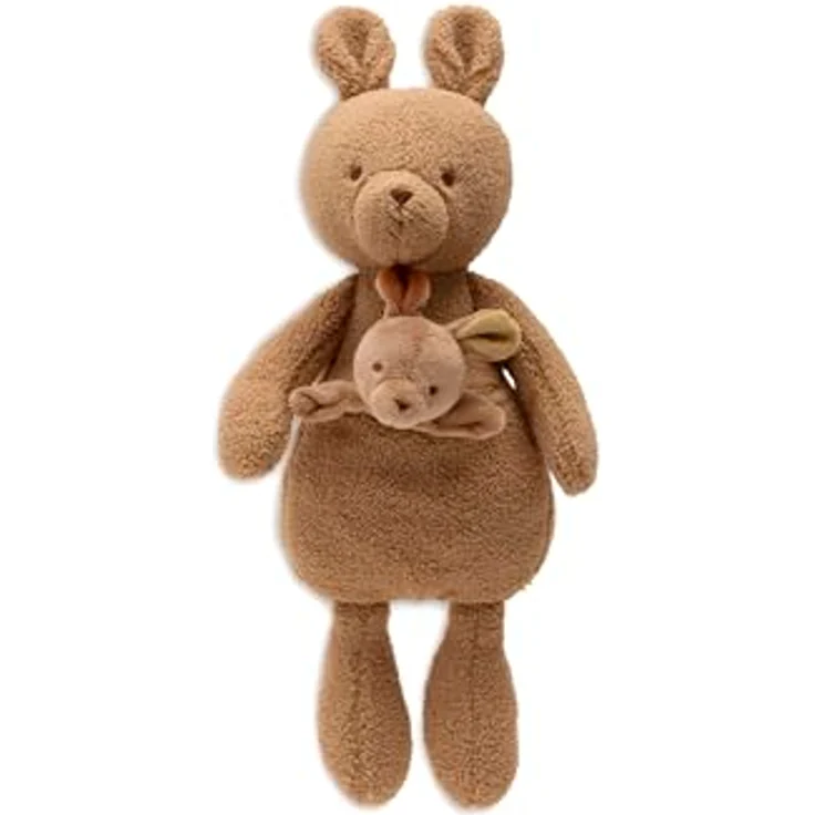Jollein Kangaroots, Kuscheltier aus Plüsch für Kinder, geeignet von Geburt an, braun – Bild 2
