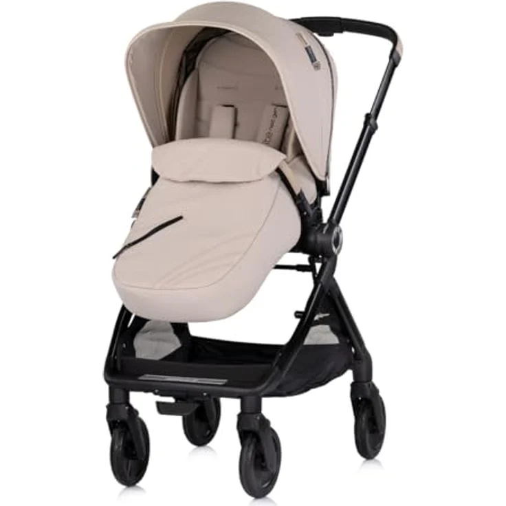 Chipolino Kombikinderwagen Elite 2 in 1 next GEN, klappbar mit Fußsack und Moskitonetz, beige, für Kinder ab Geburt bis 48 Monate – Bild 3