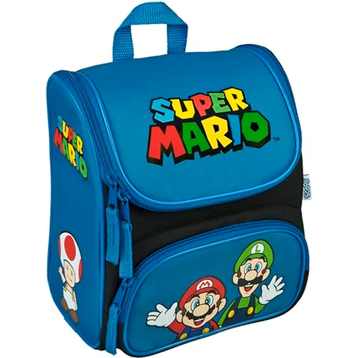 Scooli Vorschulranzen Cutie, Super Mario, 6,5 l Volumen, gepolsterte Tragegurte, abnehmbarer Brustgurt – Bild 1