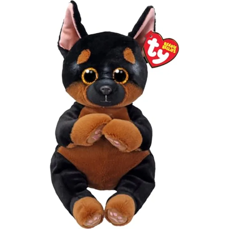 TY Fritz Dog Beanie Bellies Medium - Squishy Beanie Baby Soft Plush Toys - Collectible Cuddly Stuffed Teddy in Assorted Colors