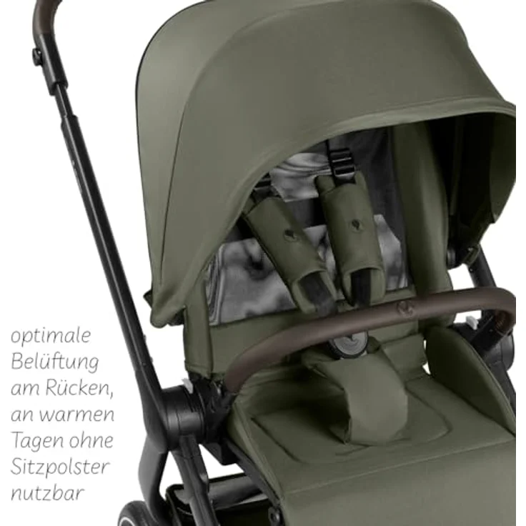 ABC Design City Life 2in1 Kombikinderwagen Set mit Tragewanne, kompakt für die Stadt, robuste Reifen, Farbe Avocado – Bild 7
