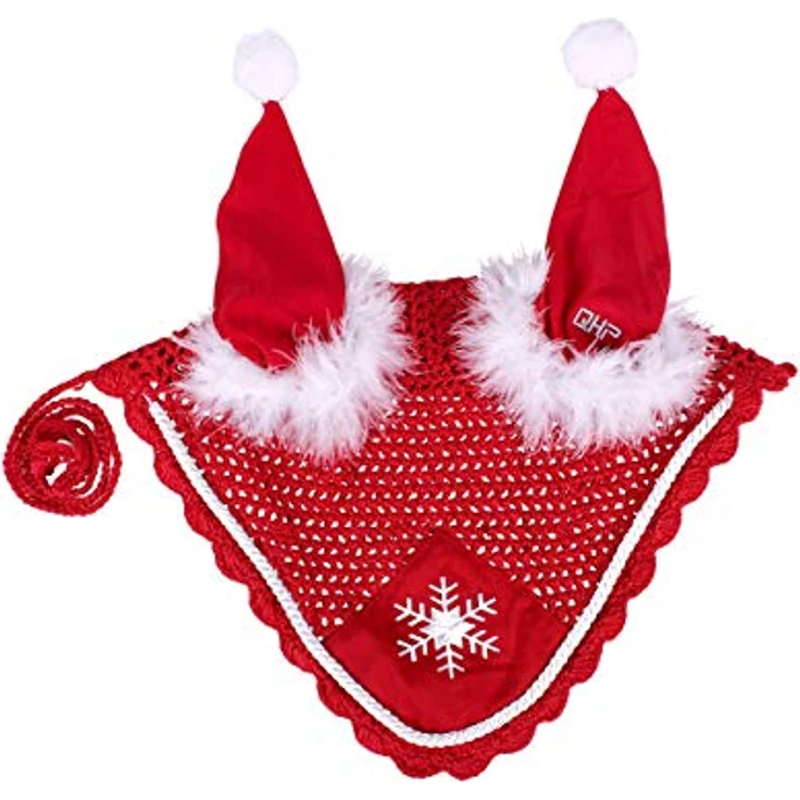 QHP ARBO-INOX Ohrhaube Weihnachten rot (Full) – Bild 1