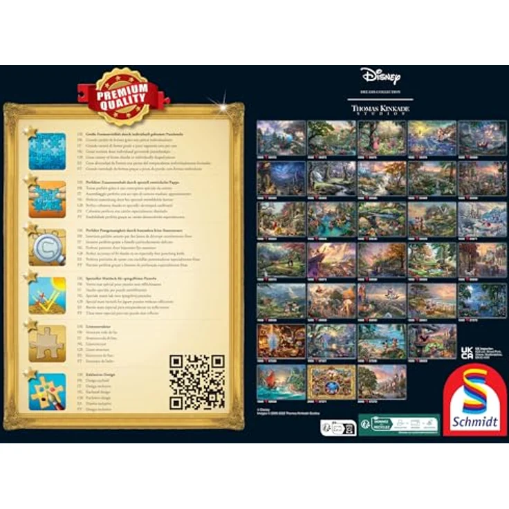 Schmidt Spiele 58042 Thomas Kinkade, Disney, Frozen, Celebrating in Arendelle, 1000 Teile Puzzle, Mehrfarbig - Premium-Puzzle mit 1000 Teilen, Puzzlemaße: 69,3 x 49,3 cm, empfohlen ab 12 Jahren – Bild 3