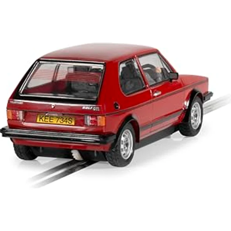 Scalextric C4490 Volkswagen Golf GTI Mk.I, 1:32 Slotcar mit Fahrerfigur, funktionsfähigen Scheinwerfern und Rückleuchten, rot – Bild 4