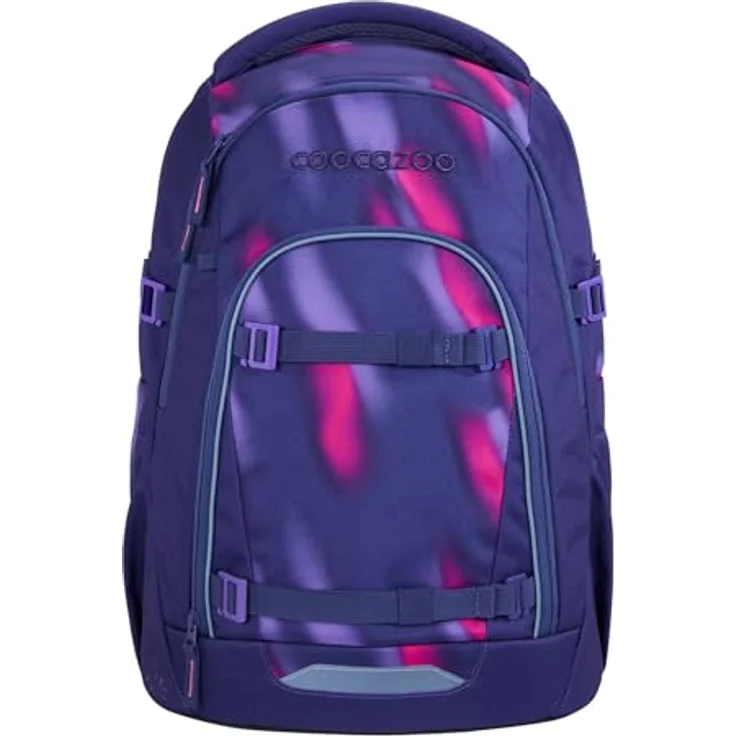 Coocazoo Mate Schulrucksack „Aurora Glow”, ergonomischer & anpassbarer Tornister, höhen- & größenverstellbar, lila, mit Brustgurt & Hüftgurt, für die 3. Klasse – Bild 1