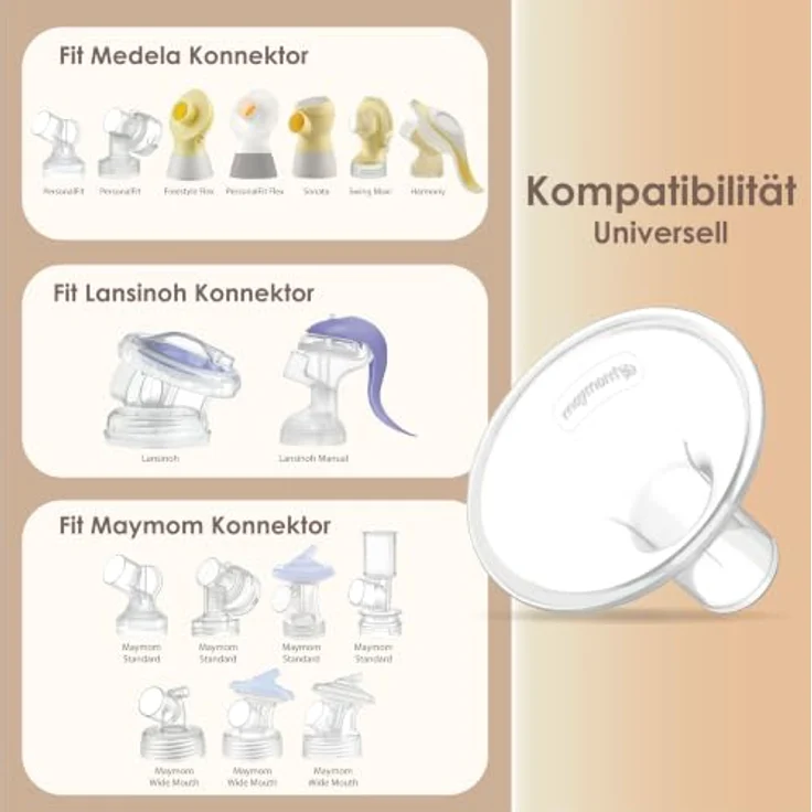 Maymom MyFit Brusthauben, kompatibel mit Medela Milchpumpen, 2er Pack, 11 mm, BPA- und DEHP-frei – Bild 5
