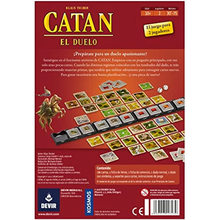 Devir Catan der Duelo, Brettspiel mit Mehrfarbiger Gestaltung – Bild 3